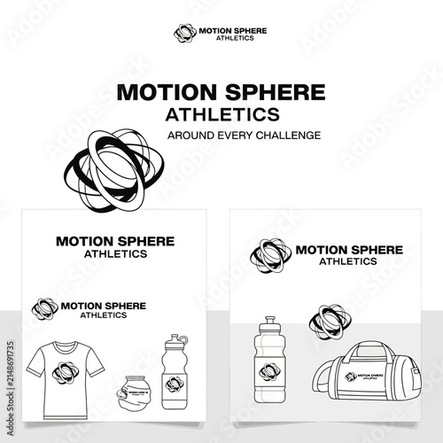 Motion Sphere Athletics Logo and Merchandise Design