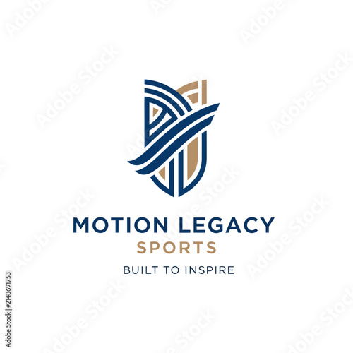 Motion Legacy Sports Logo Isolated on White Background