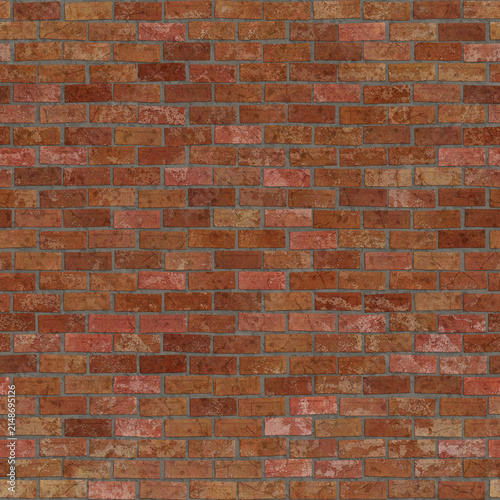 Frogged brick wall surface texture seamless, tile pattern for graphic element art architectural