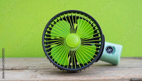 Compact Neon Green Circular Wheel Gadget Close Up.