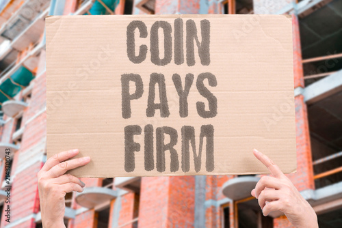 Foto "Coin Pays Firm" Digital currency settles invoices between businesses
