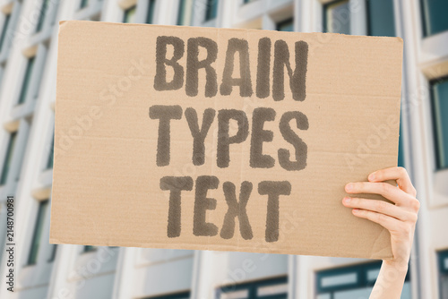 Cuadro en lienzo "Brain Types Text" Neural interfaces allow communication through thought