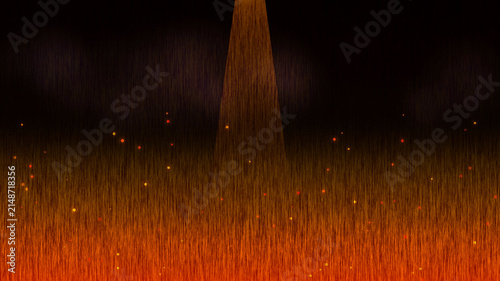 Fotografía 3d pixel art rocket launching into space at night