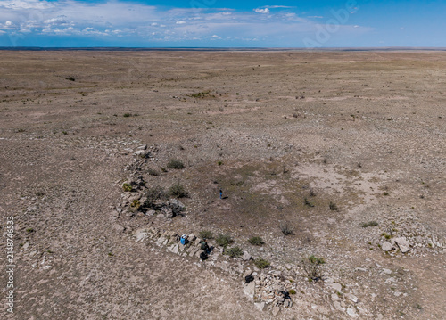 Aerial view of the alleged Roswell New Mexico UFO crash site (skip site). 