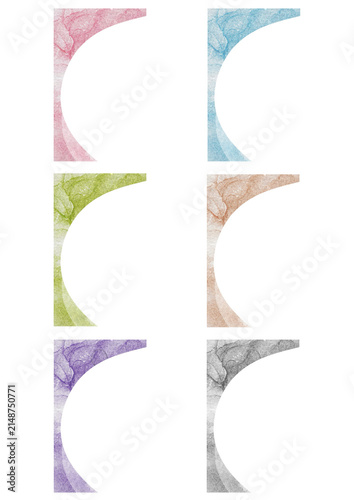 Elegant Vertical Business Card Templates with White Frame, Set of 6