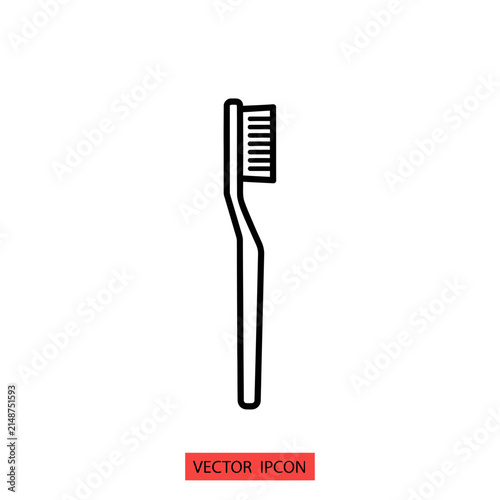 Toothbrush Icon Isolated on Transparent Background, Dental Care Vector Art