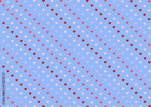 Seamless pattern with colorful hearts