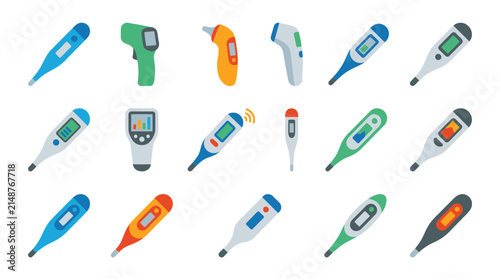 Various medical thermometer designs for health monitoring and diagnostics
