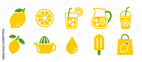 Fresh Citrus Fruits And Juice Drink Collection Illustration.