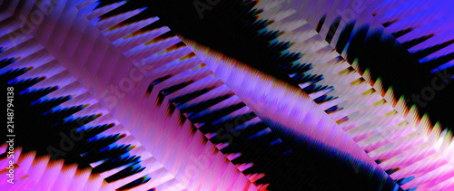 Abstract Digital Glitch Background with Purple and Pink Stripes
