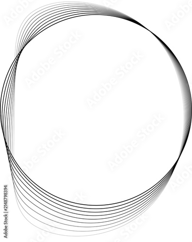 Photography Circle liquid with blend line halftone use for badges, tag, label, logo