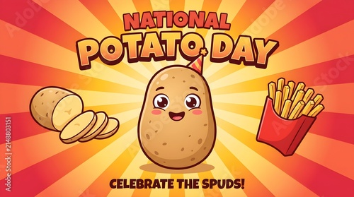 happy National Potato Day card
