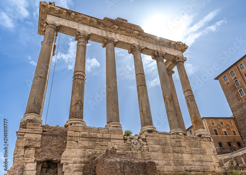 Canvas Print Temple of Saturn, Roman Forum, Rome, Italy