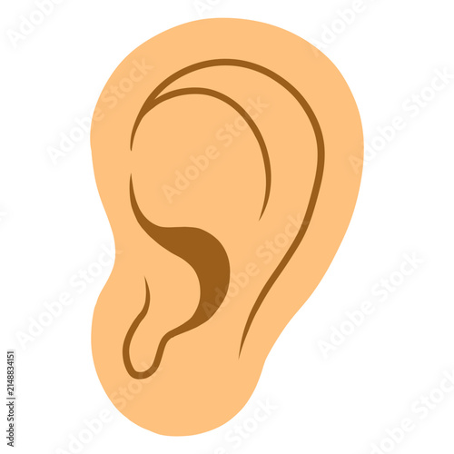 cartoon illustration of a human ear