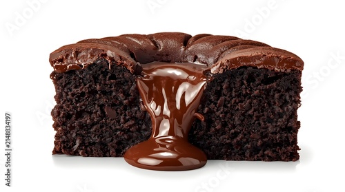 Studio Shot Molten Chocolate Lava Cake Sweet Dessert Food