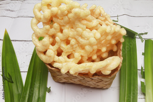crackers on  a white table