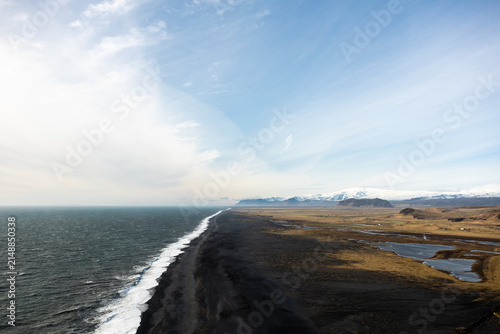 Iceland Dyrholaey Arch and Lighthouse and Black Sand Beach