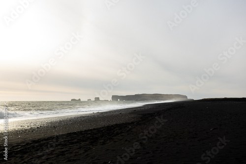 Iceland Dyrholaey Arch and Lighthouse and Black Sand Beach