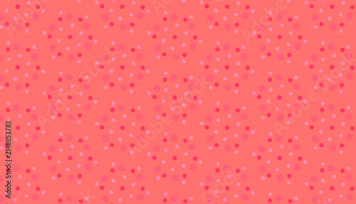Quadro su tela Small polka dot fabric in pink and red tones Geometric fabric seamless pattern i