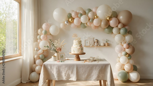 Elegant Birthday Celebration Corner Without People