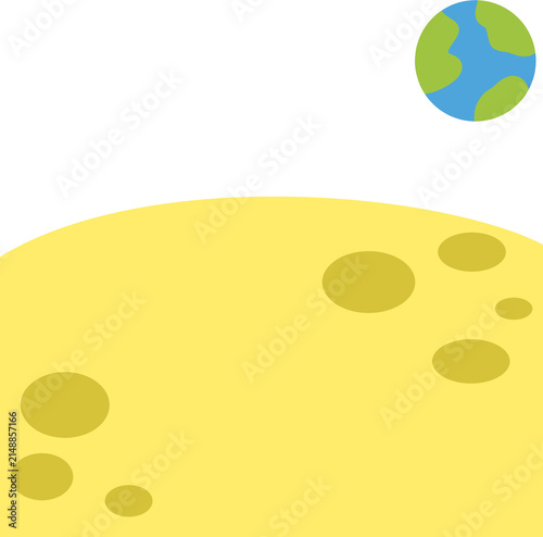 Картината върху платно the moon and the earth