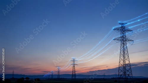 Smart Power Grid Transmission Towers with Copy Space