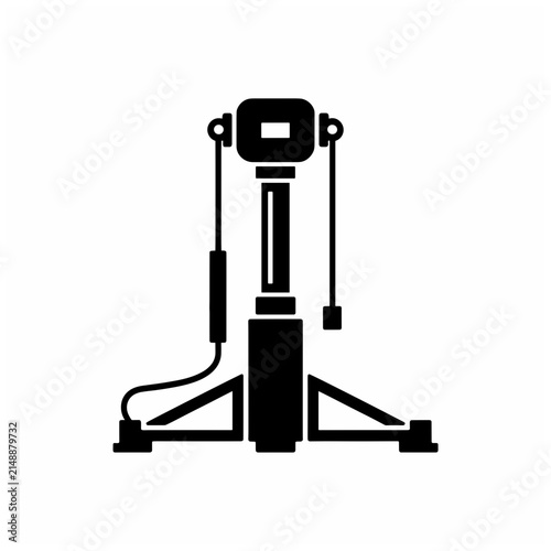 Black Silhouette Studio Light Stand Icon