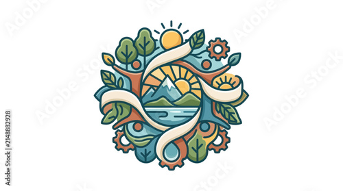 Sustainable Ecosystem Balance: Nature, Industry, and Human Connection