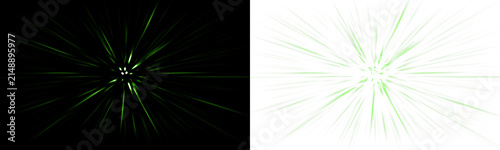 Bild auf Leinwand Emerald green speed lines background for gaming velocity and matrix zoom effect