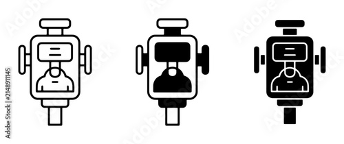 Virtual Reality Headset Icons, VR Goggles, Immersive Technology, Digital Entertainment, Futuristic Gadgets, 3 Styles