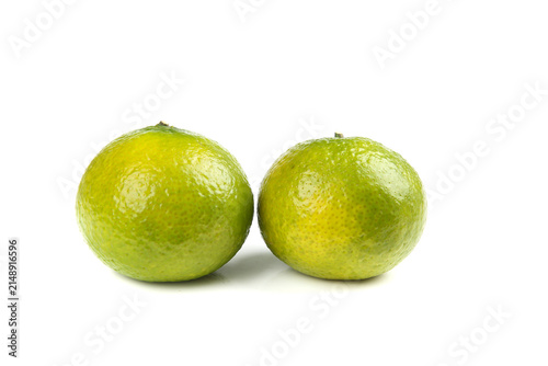 Fresh Green Pomelo Citrus Fruits from Jianyang Fujian Province China on White Background