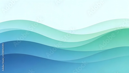 Abstract wave pattern in blue and green