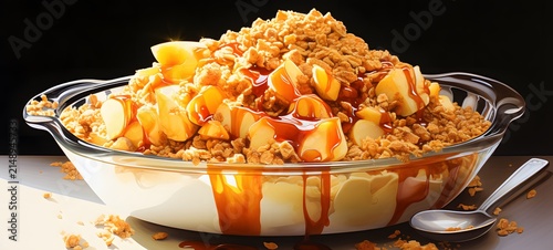 homemade Apple Crumble ,generative AI