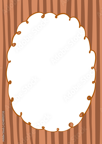 Hand Drawn Whimsical Fall Frame, Wavy Autumn Borders for Thanksgiving and Wedding Invitation Card