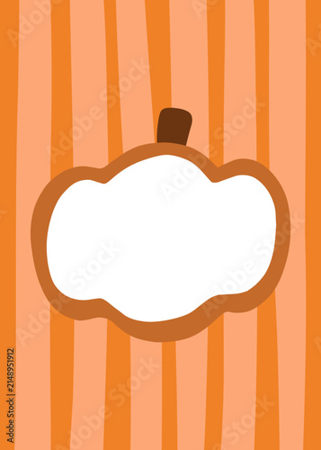Hand Drawn Whimsical Fall Frame, Wavy Autumn Borders for Thanksgiving and Halloween Invitation Card