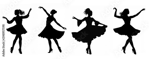 ダンスパフォーマンスのシルエットコレクション｜ストリートダンサー素材 Dance performance silhouette collection – street dancer design set	
