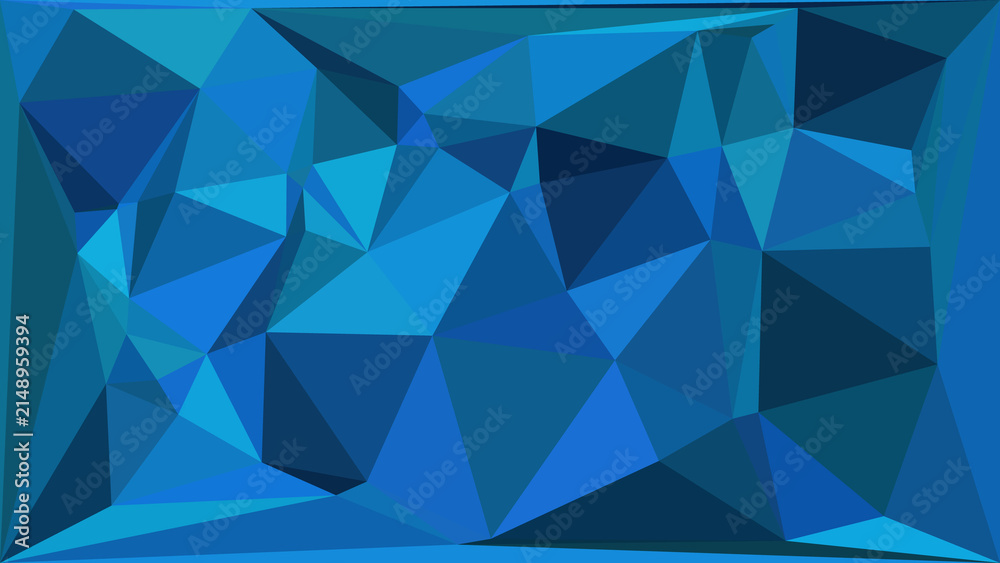 Obraz premium Dark blue abstract geometric background with low poly triangular shapes for professional design