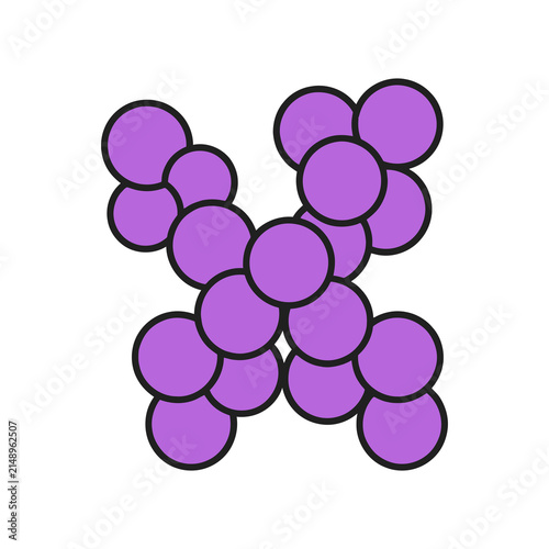 Staphylococcus Bacteria Cluster Microorganism Vector Illustration
