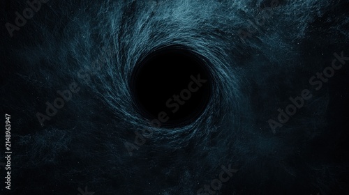 A black hole in space.