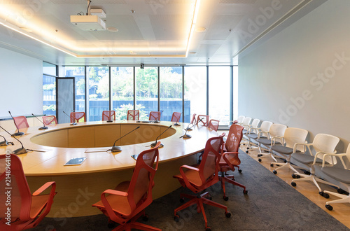 Fotografie Interior of a conference room, meeting room in a modern office