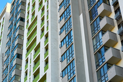 Housing development.Multi story new building