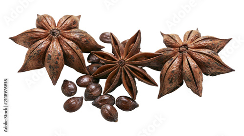 Star Anise Spice Pods and Seeds