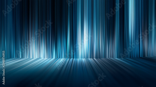 Abstract Blue Vertical Light Streaks Background