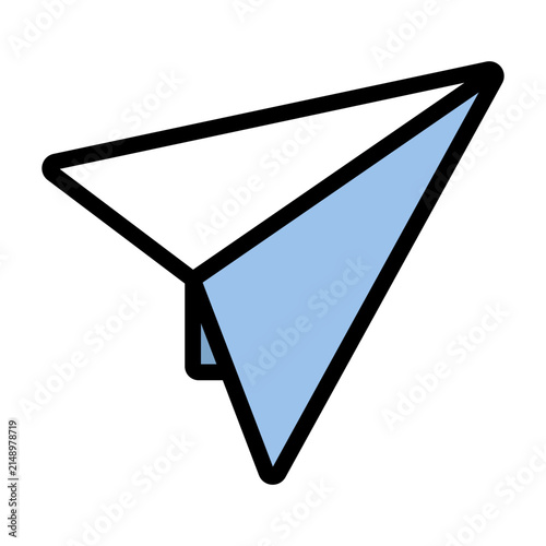Paper Airplane Line Icon For Send Message And Digital Communication