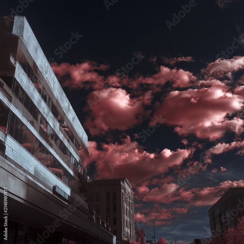 Urban Dreamscape - Modern Architecture Meets Dramatic Sky.