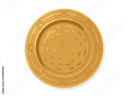 Hammered brass charger plate icon