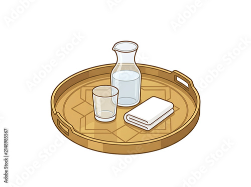 Handcrafted brass decorative tray icon