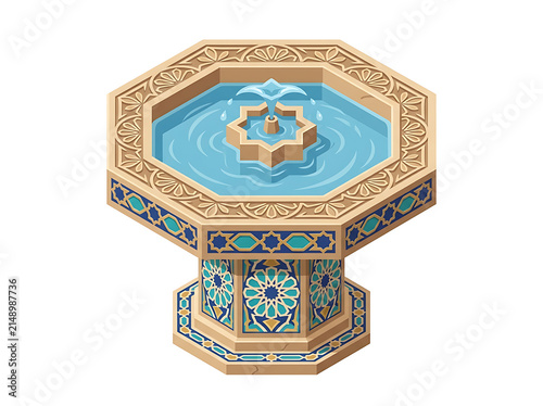 Handcrafted stone birdbath design icon