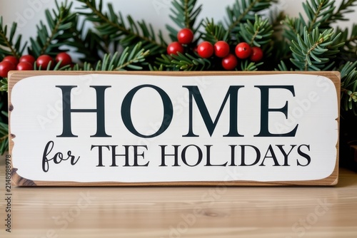 White wooden sign reads 