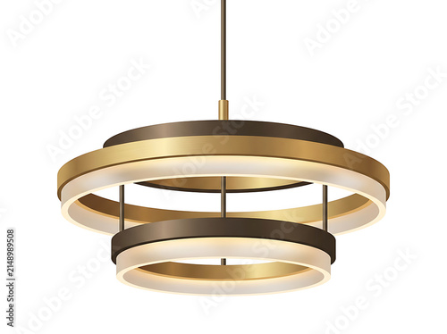 Hanging circular pendant light fixture